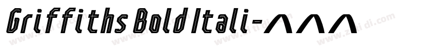 Griffiths Bold Itali字体转换